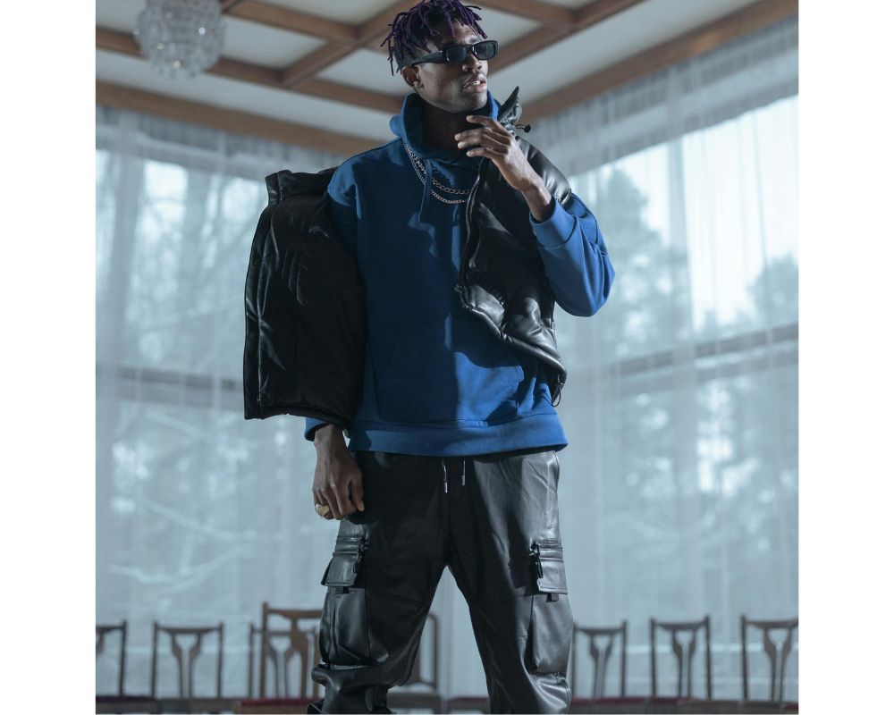 PANTALON CARGO NOIR HOMME