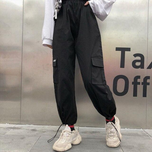 Pantalon cargo femme ample et confort droit