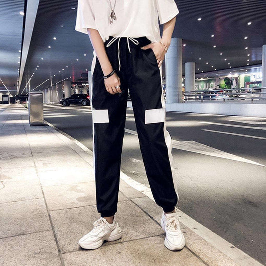 Pantalon cargo femme avec bande style jogger