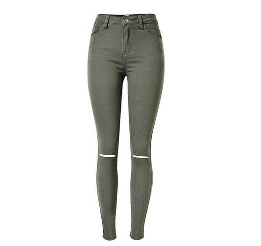 Pantalon cargo femme coupe slim fit