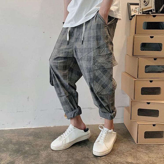 Pantalon cargo homme aviateur style aux chevilles
