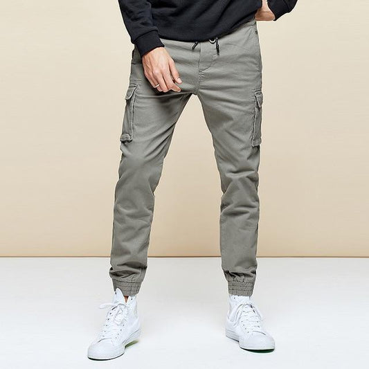Pantalon cargo homme battle homme lâche couleur unie