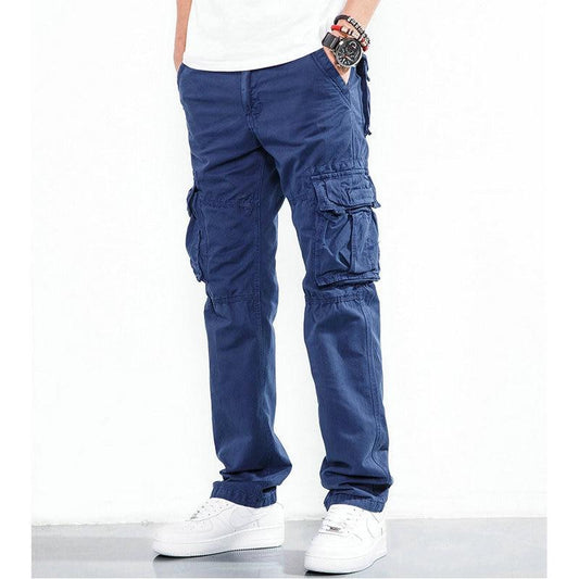 Pantalon cargo homme bleu foncé décontracté