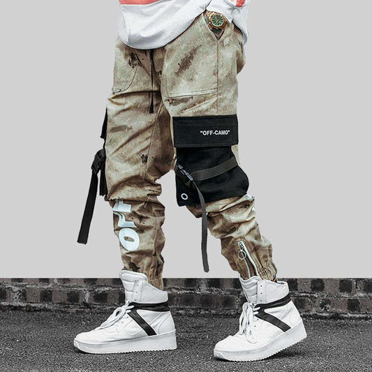 Pantalon cargo homme camouflage militaire en coton