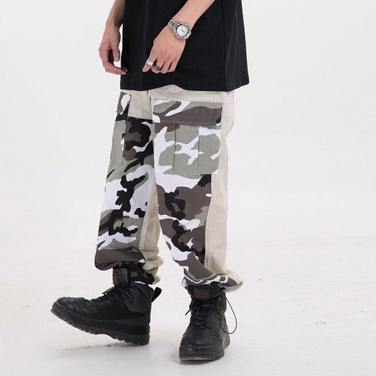 Pantalon cargo homme demi-saison camouflage