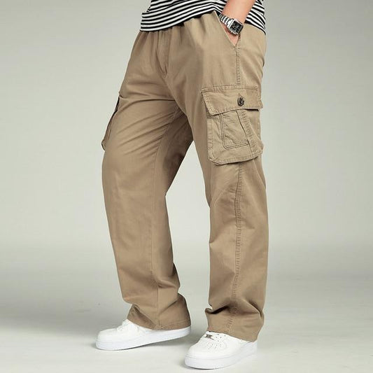 Pantalon cargo homme grande taille décontracté