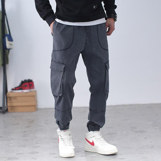 Pantalon cargo homme jogging coutures apparentes
