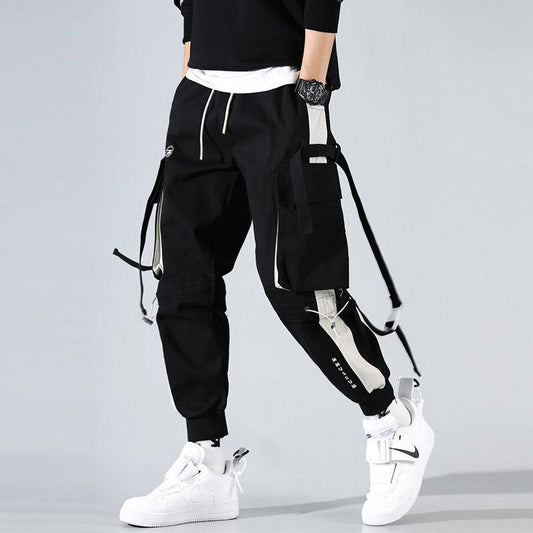 Pantalon cargo homme noir futeki