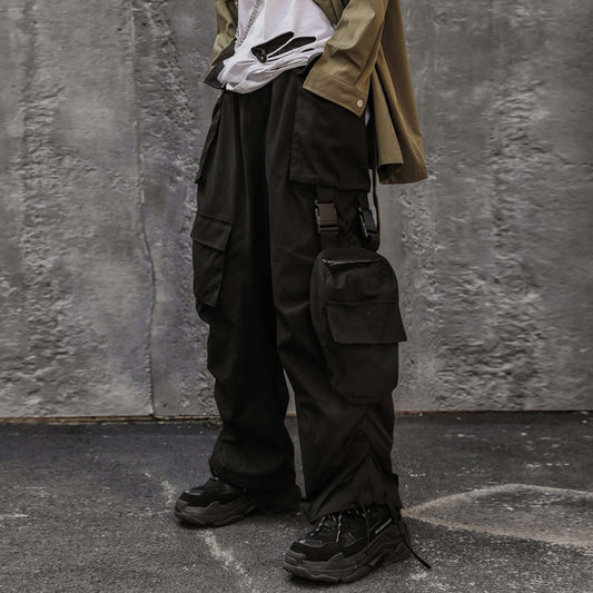 Pantalon cargo homme noir style rap