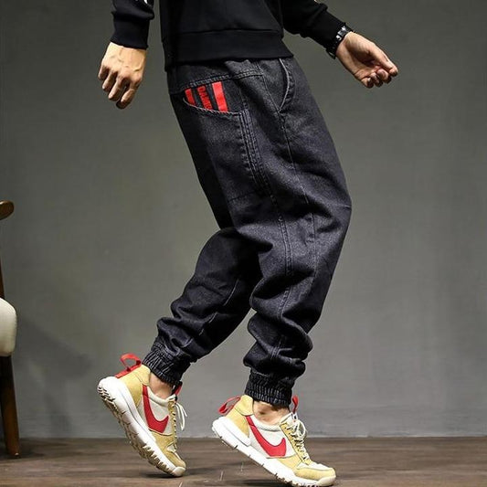 Pantalon cargo homme noir usé