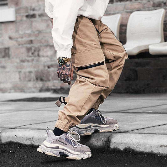 Pantalon cargo homme poches zippées