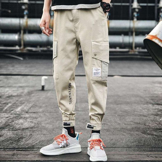 Pantalon cargo homme slim couleur
