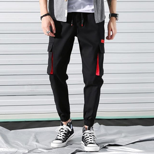 Pantalon cargo homme vintage coupe athlétique
