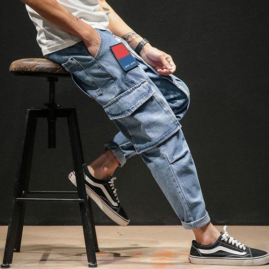 Pantalon cargo jean homme