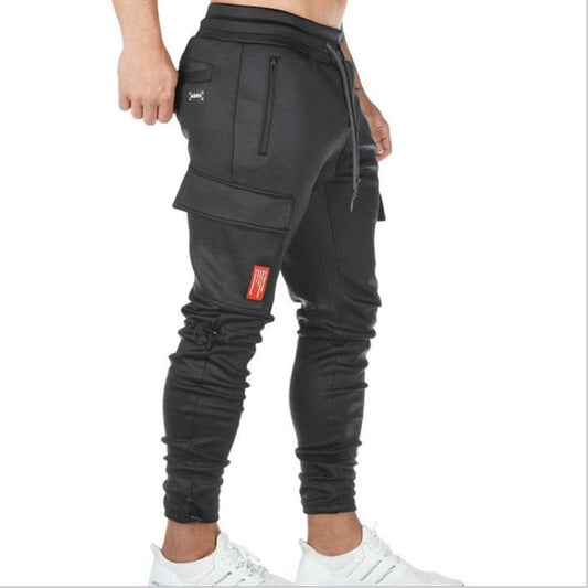 Pantalon cargo jogging poches latérales et lacet