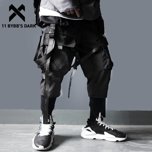 Pantalon cargo homme avec ruban noir air